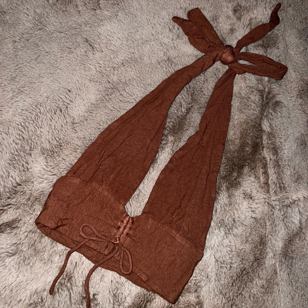 Brown Halter Top